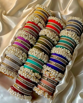Pearl Gajra Bangle sets